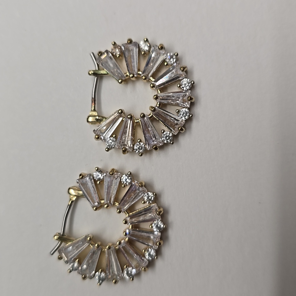 Dana Buchman Gold Plated Cubic Ziconia Earrings
